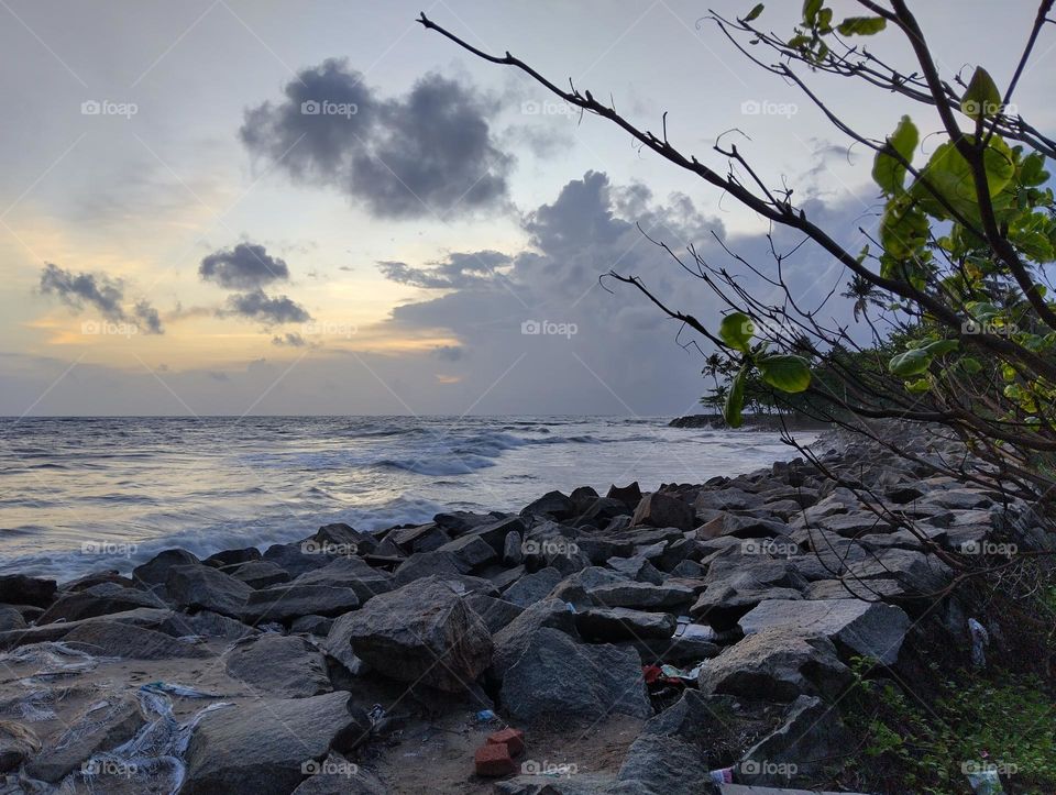 Evaning time the happiness sky.