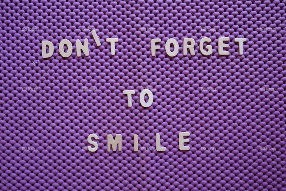 written don't forget to smile