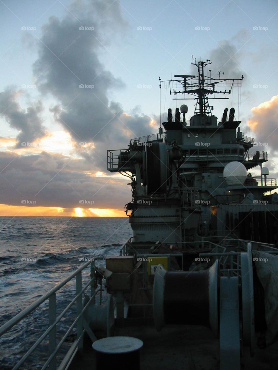 RFA Diligence Sunset At Sea
