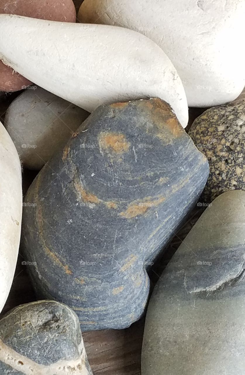 Rocks from spring river Colorado