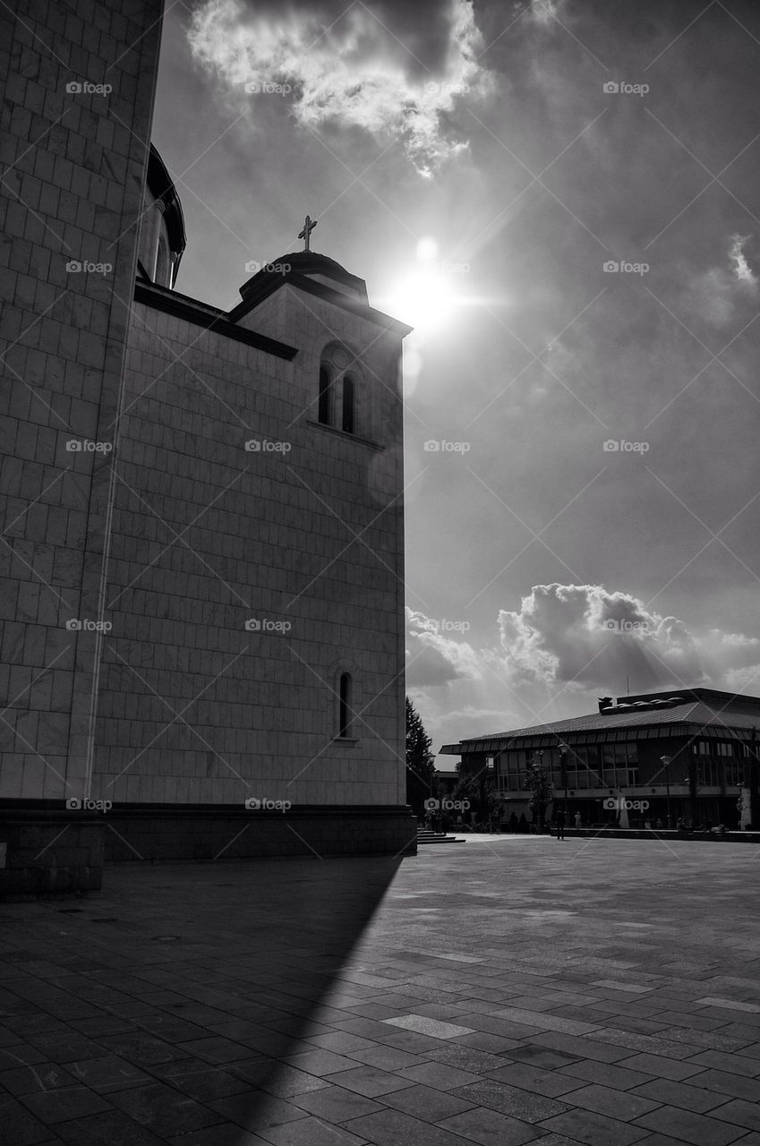 sky church shadows building by christofferv