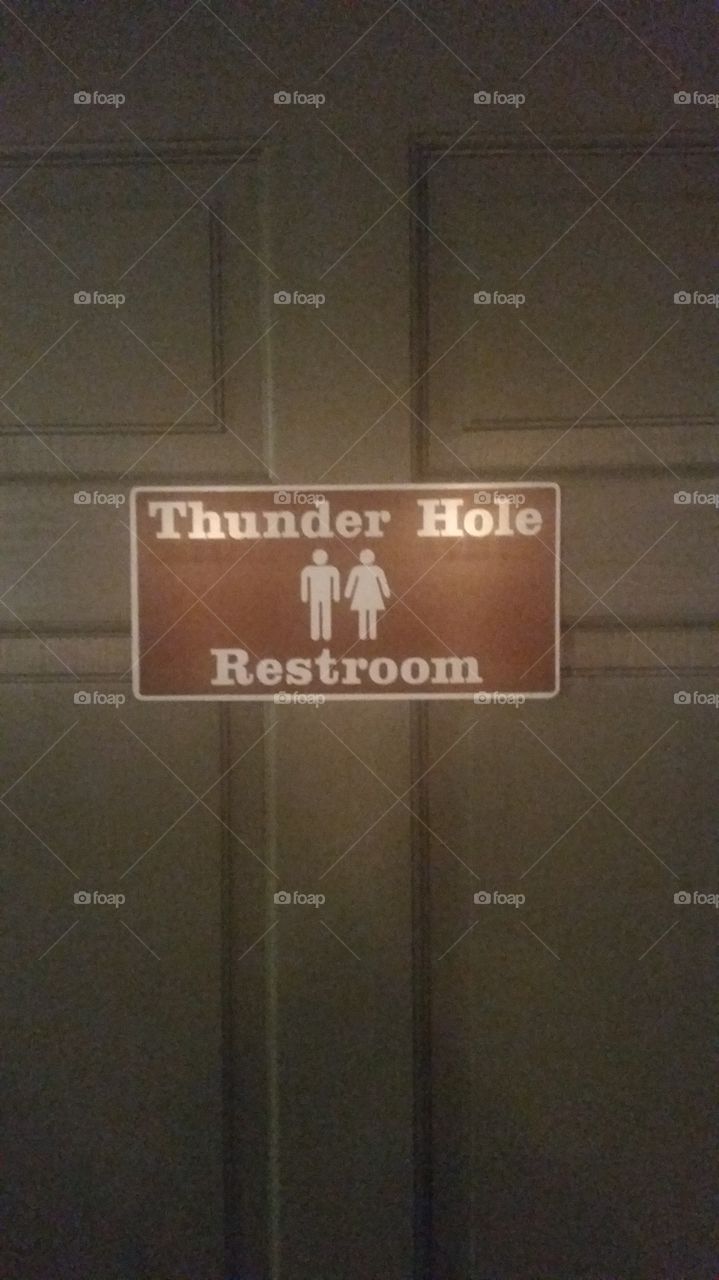 Thar she blows! Funny place name. Thunder Hole. Acadia National Park.