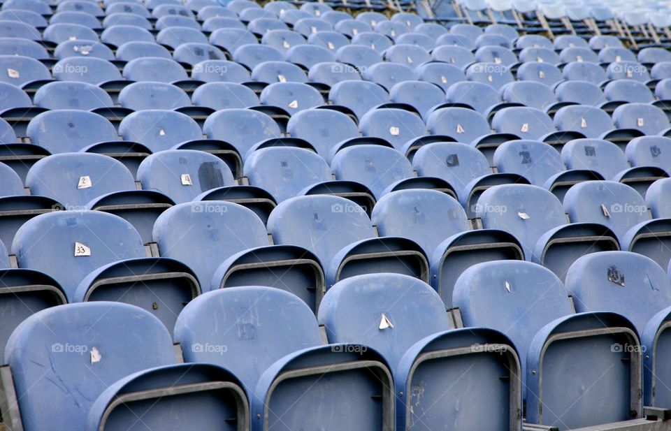 Chairs in a stadium