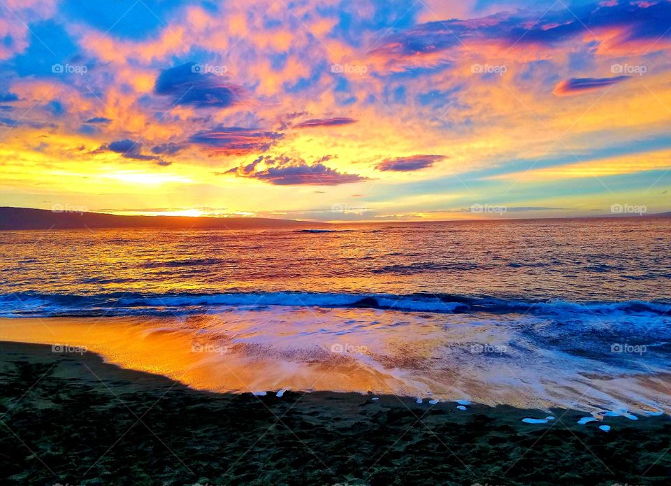 Dramatic sky at sunset