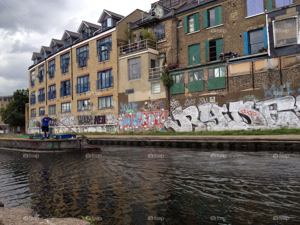graffiti london boat colorful by kikicheeky