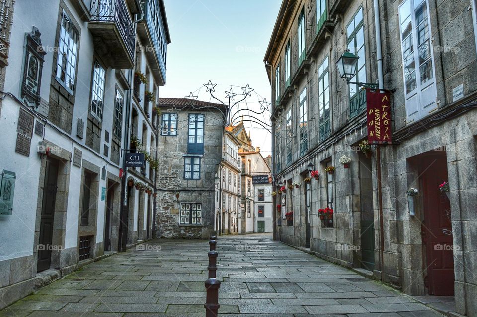 Ruela de Xerusalén. Ruela de Xerusalén e Casa da Troia, Santiago de Compostela