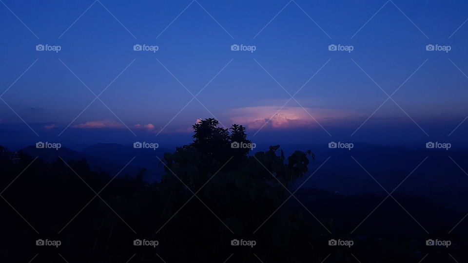 after sunset sarankot nepal
