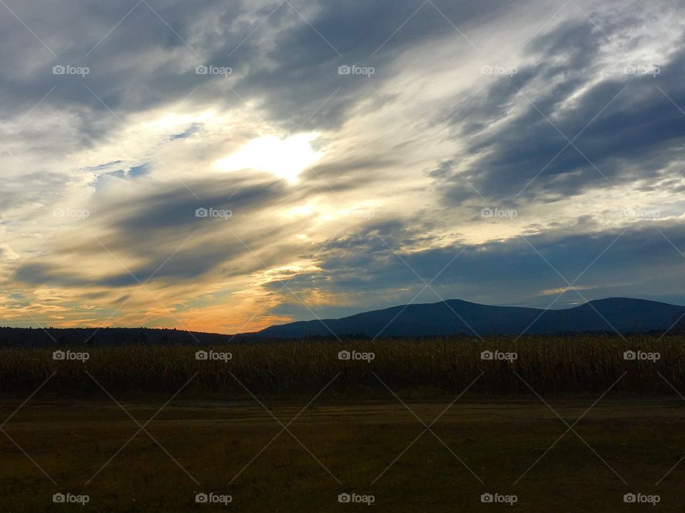 Sunset in Fryeburg, Me
