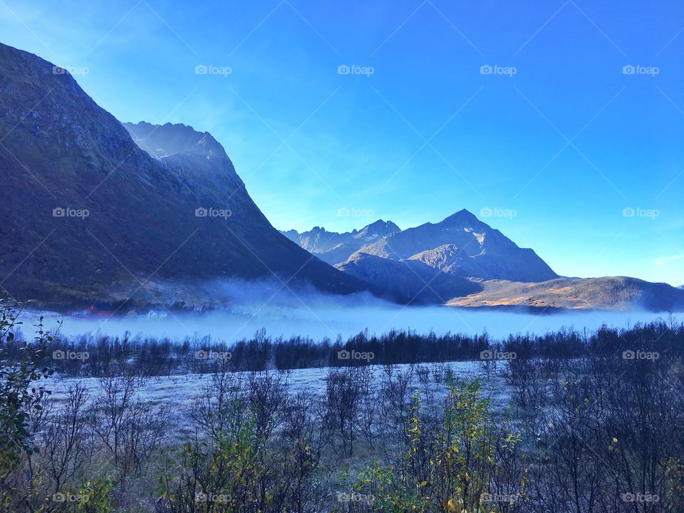 Rocky mountains during winter