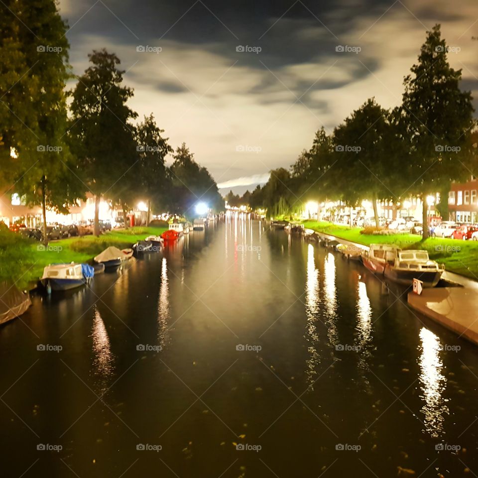 Amsterdam night canal