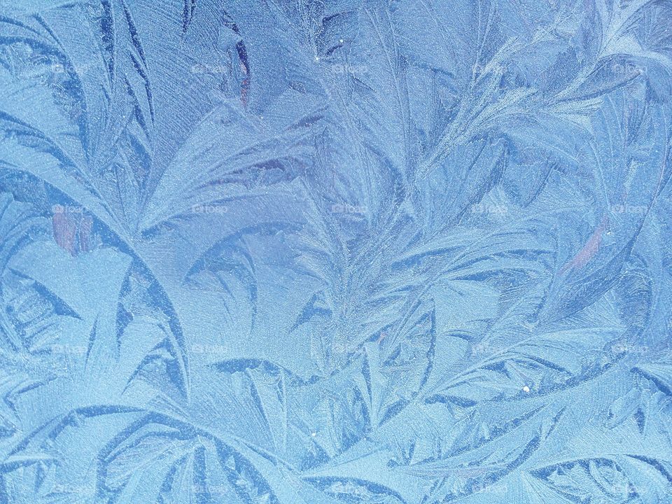 Ice pattern. Ice on car