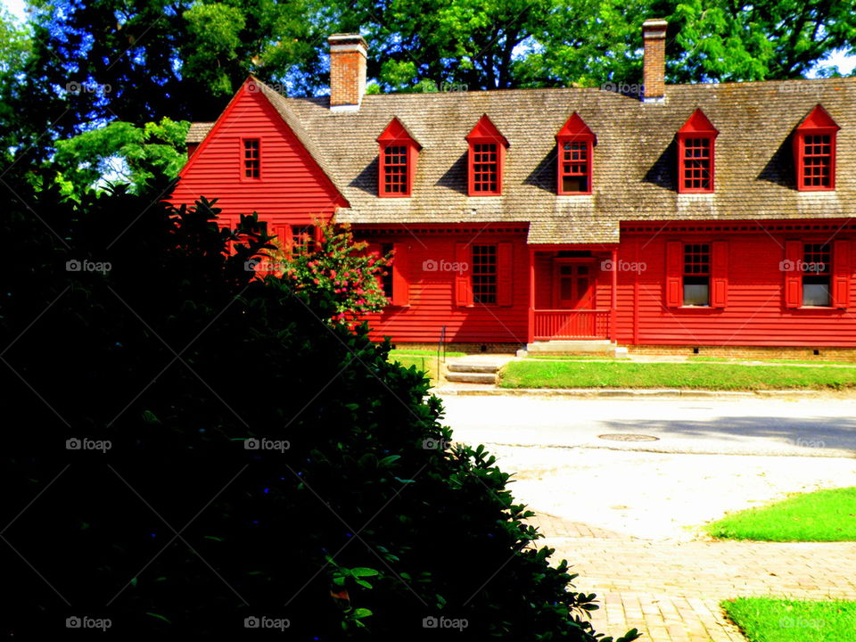 The Red House. The Randolph house in downtown Colonial Williamsburg, Virginia.