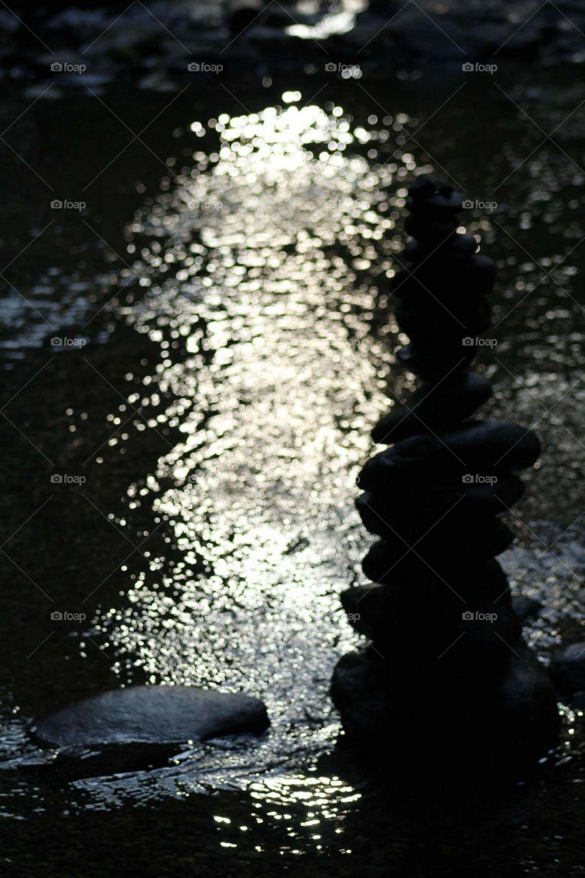 Water, No Person, Nature, River, Rock