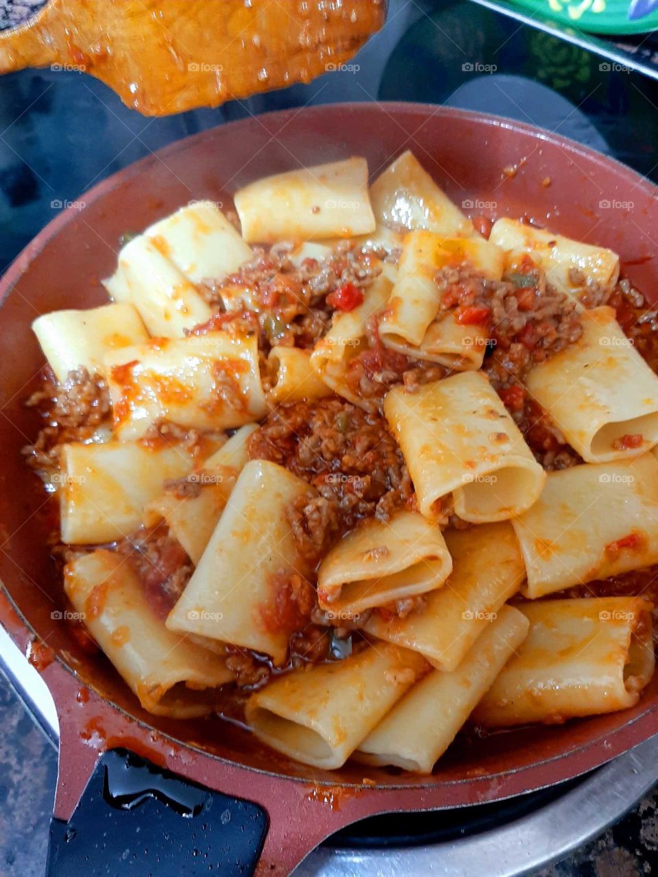 macarrão com carne moída