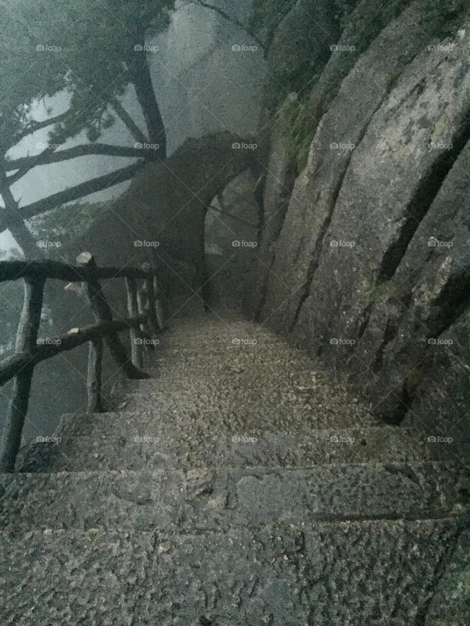 Chinese Misty Mountain Staircase 1