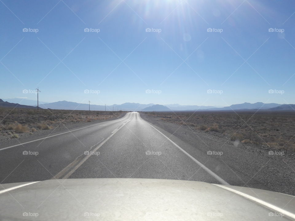 Driving through Death Valley