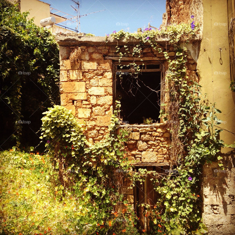 house greece chania ruin by pejanut