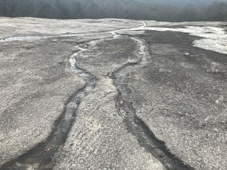 Erosion rivulets in granite, Stone Mountain State Park, North Carolina