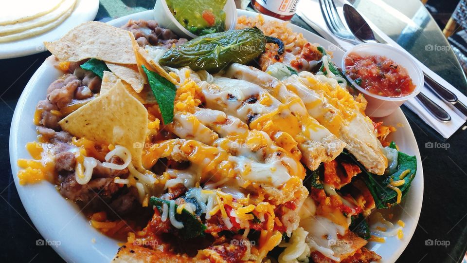 cheesy Mexican food