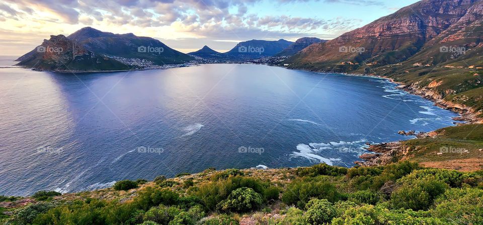 Beautiful breathtaking view of Hout Bay, South Africa