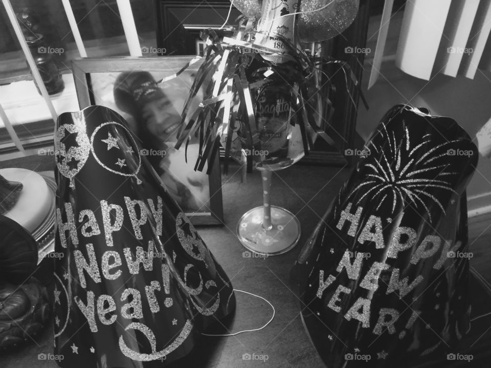 Happy New Year ( black and white )