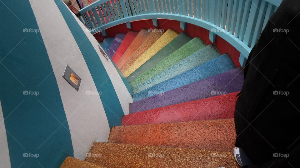 Rainbow stairs in tivoli