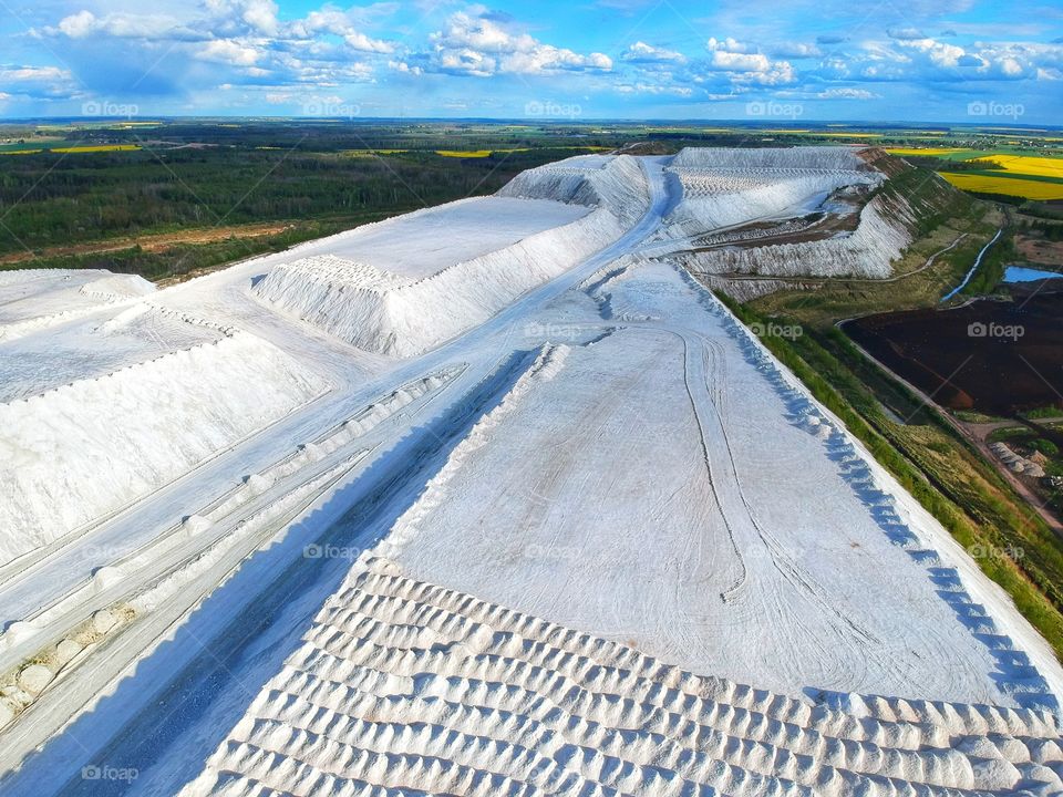 Lifosa mountain in Lithuania. The photo was taken with a drone.