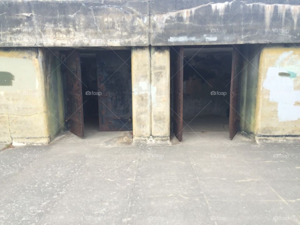 Two doors at an abandoned fort