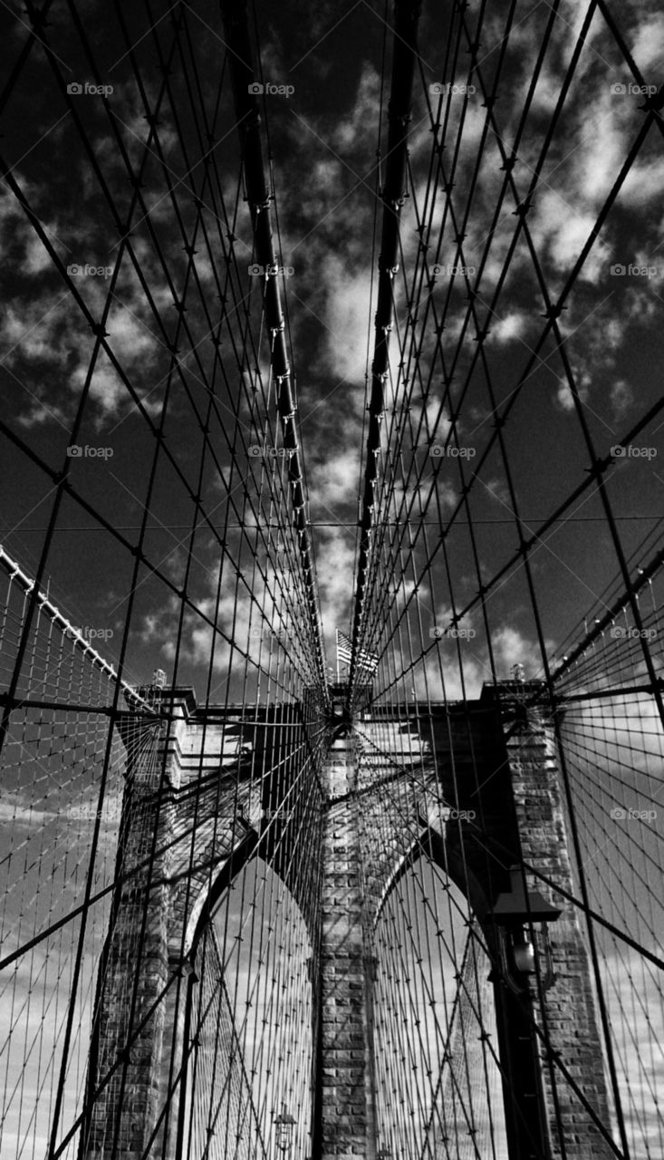 Monochrome, No Person, Bridge, Wood, Wire