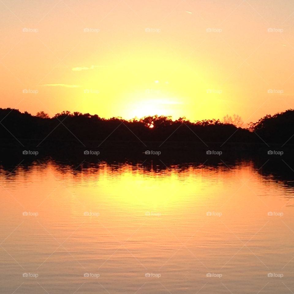 Eagle Rock Lake Susquehanna . Sunset from pontoon boat