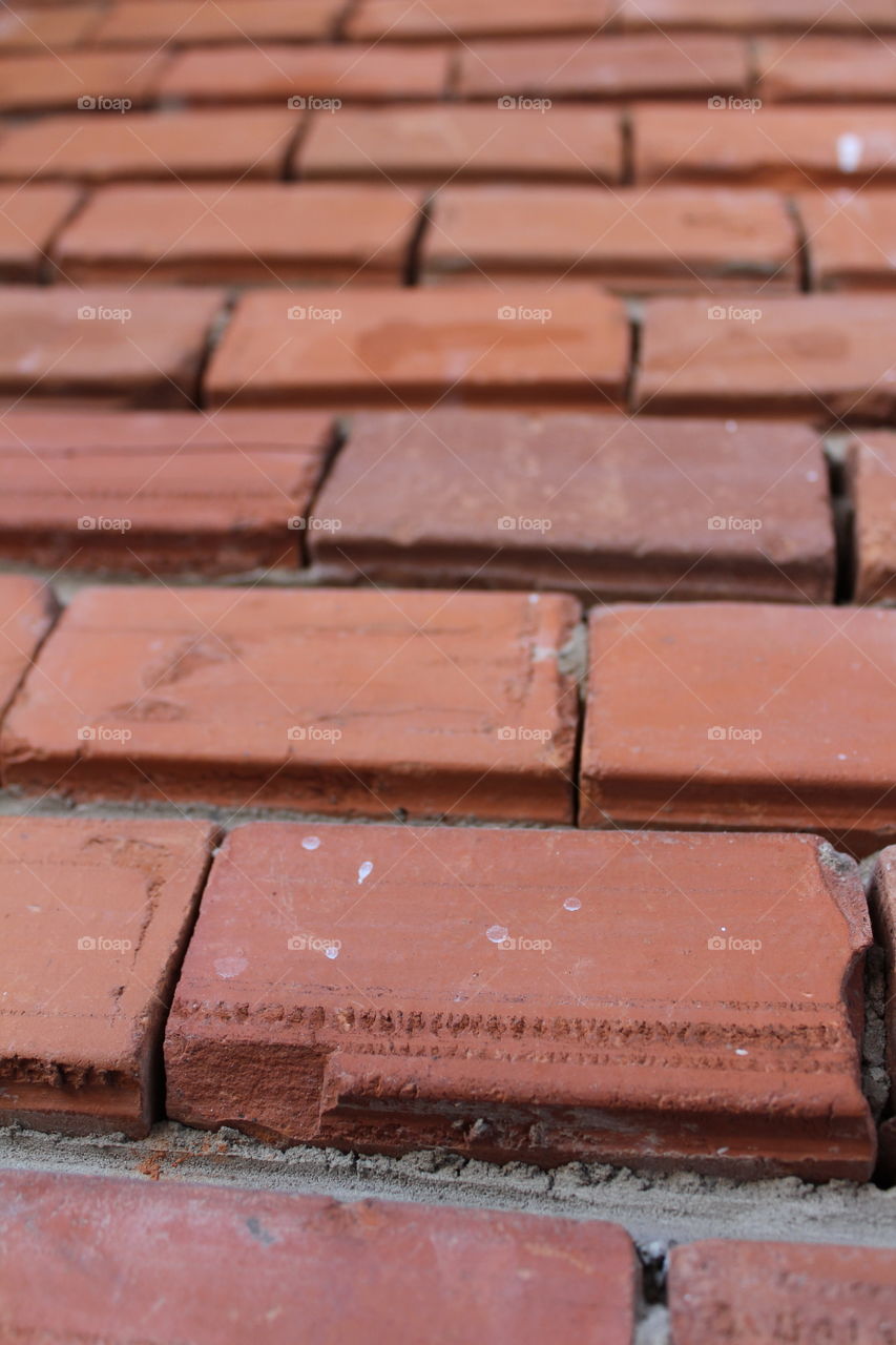 close-up on a brick wall