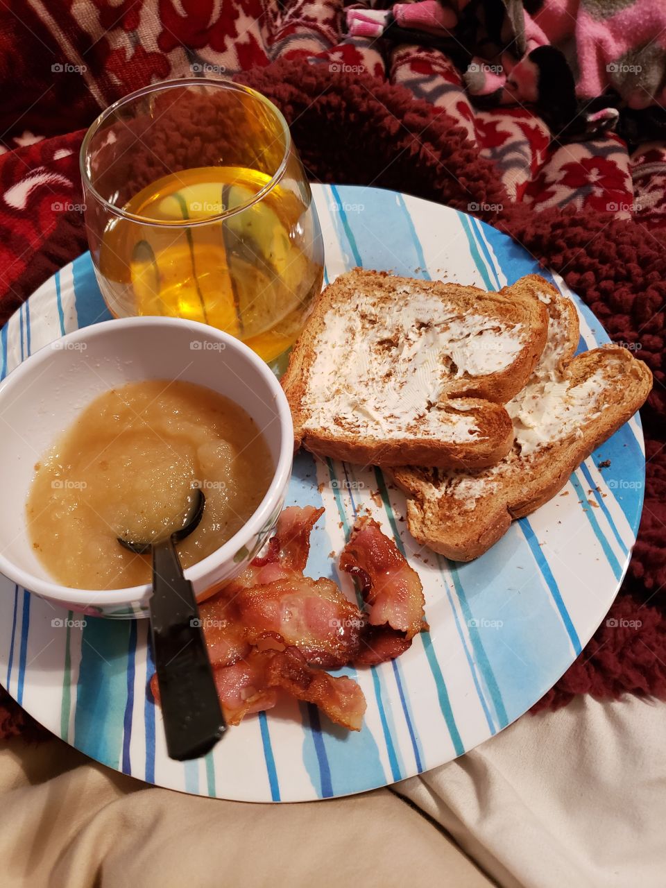 breakfast in bed made by a teen age boy.. wow great