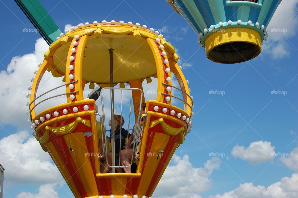 Close-up of ferries wheel in the amusement park