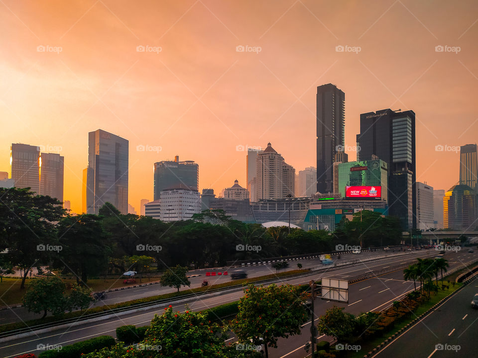 Sunrise at Semanggi Interchange