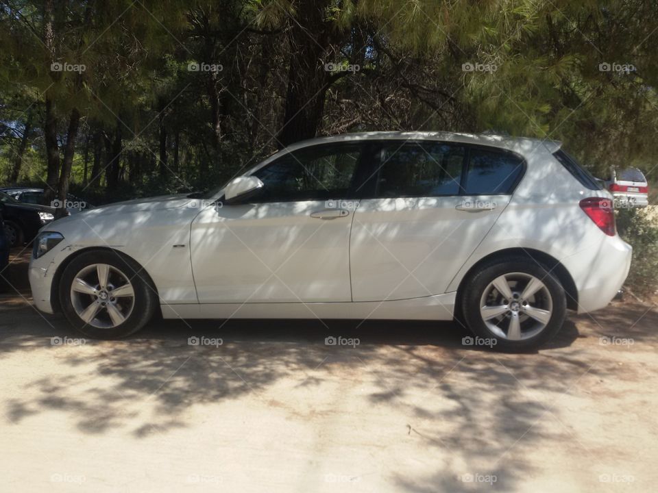 BMW 1 series on the beach