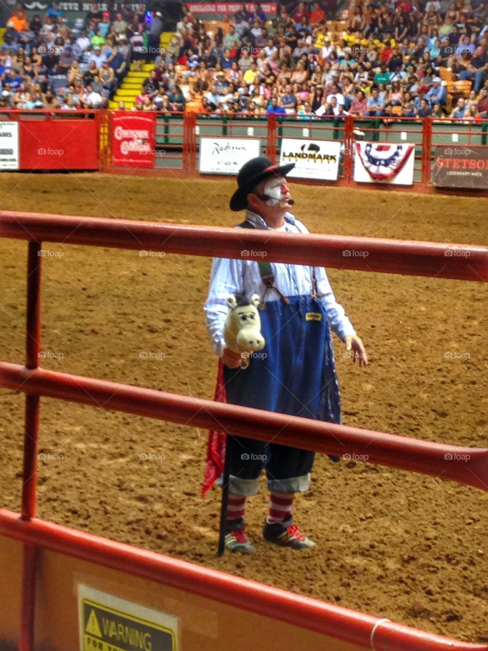 I ain't scared. Rodeo clown ready for the bull riding