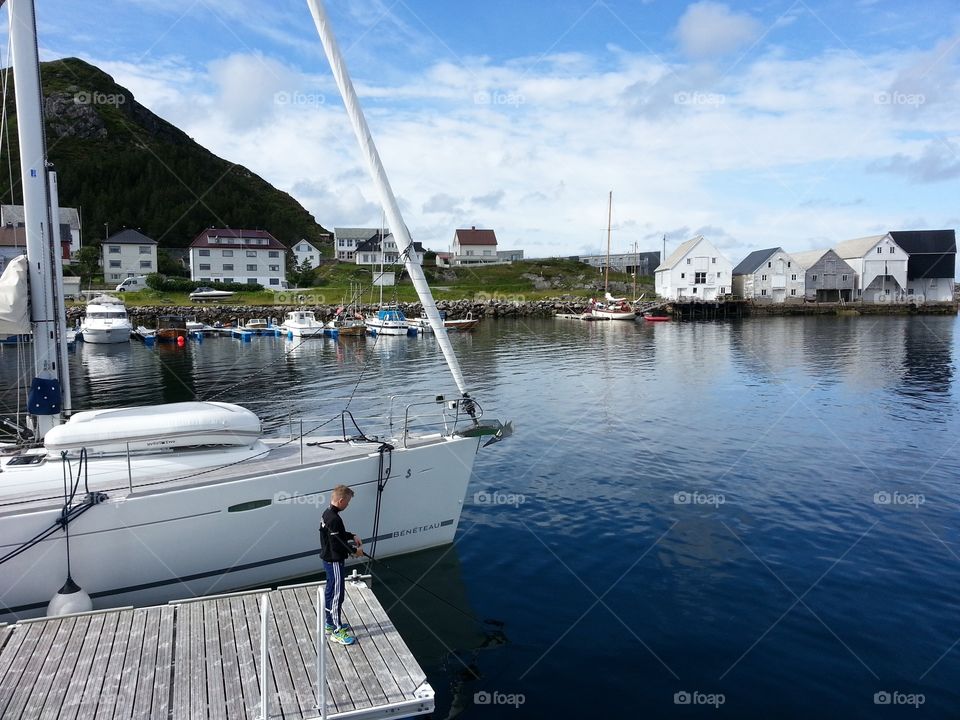 Summer vacation in Norway Runde island.