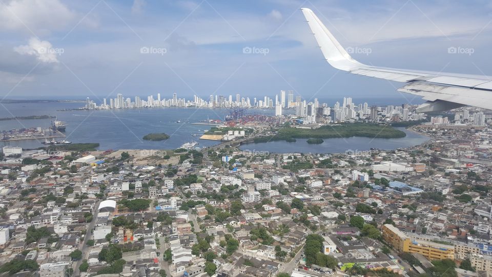 Cartagena desde el avión