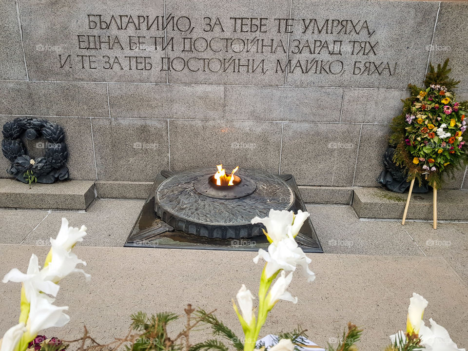 Eternal fire in memory of the heroes gave their lives to Bulgaria.