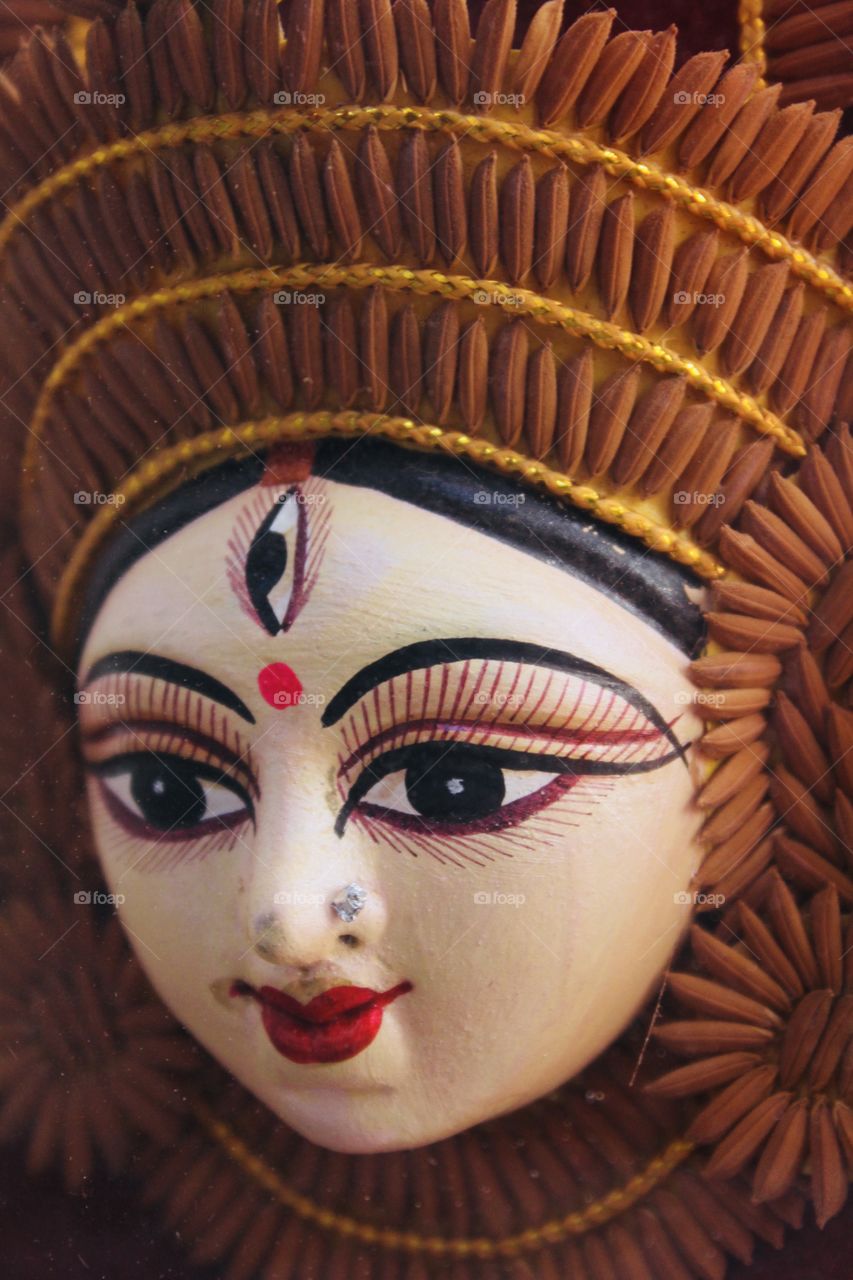 Hinduism Goddess Durga Face !!! 