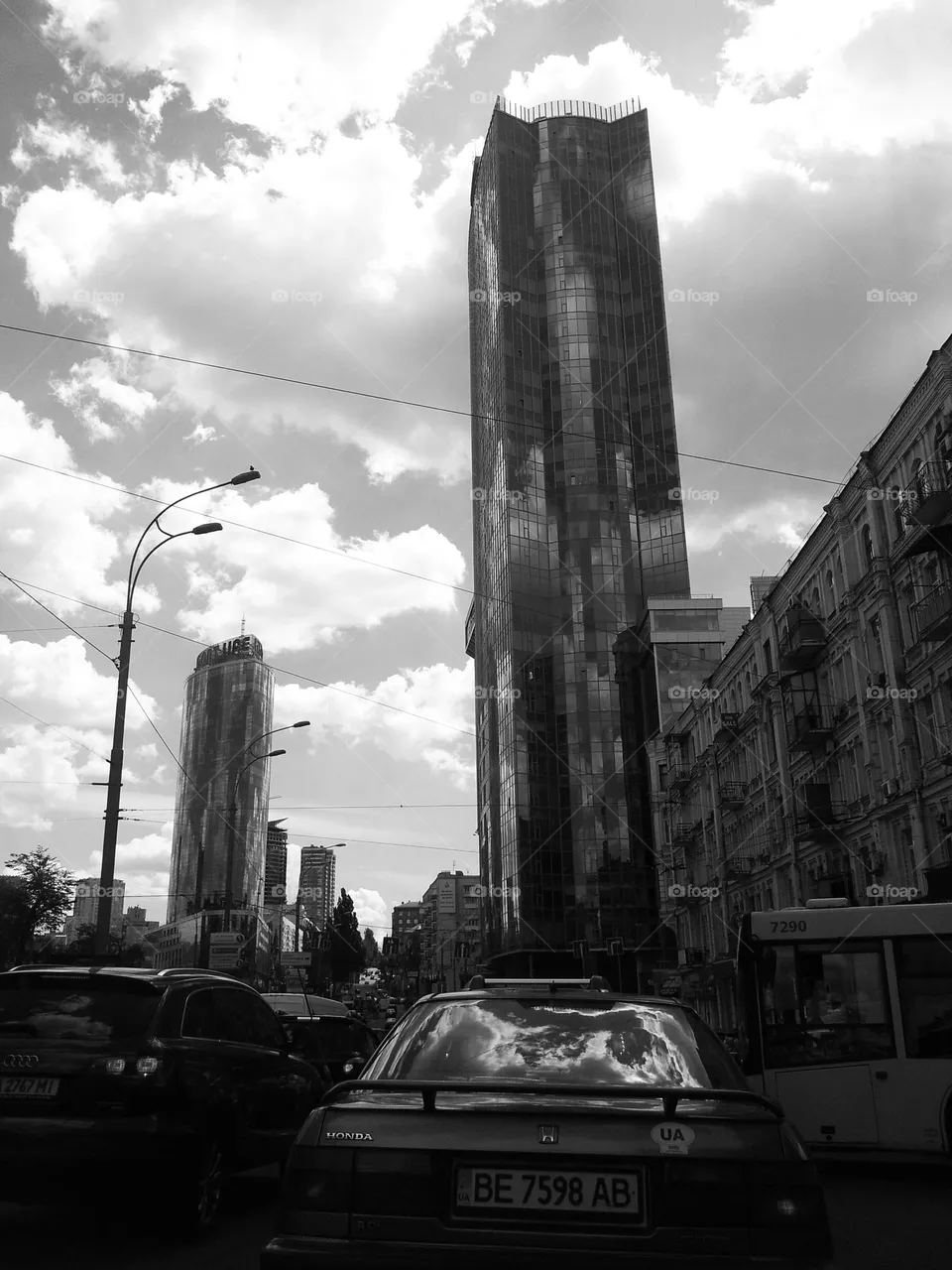 city black and white