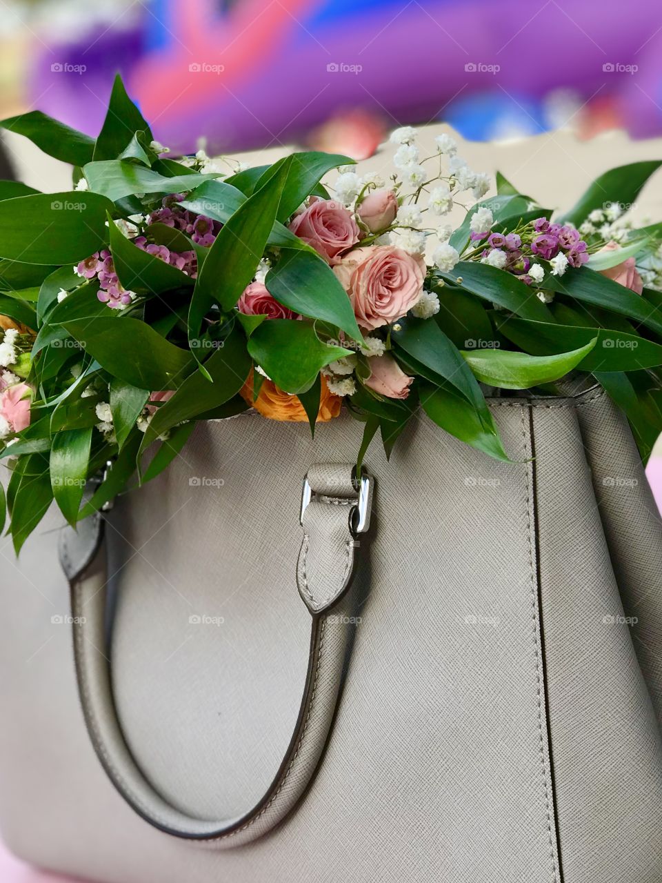 Flowers on my purse 