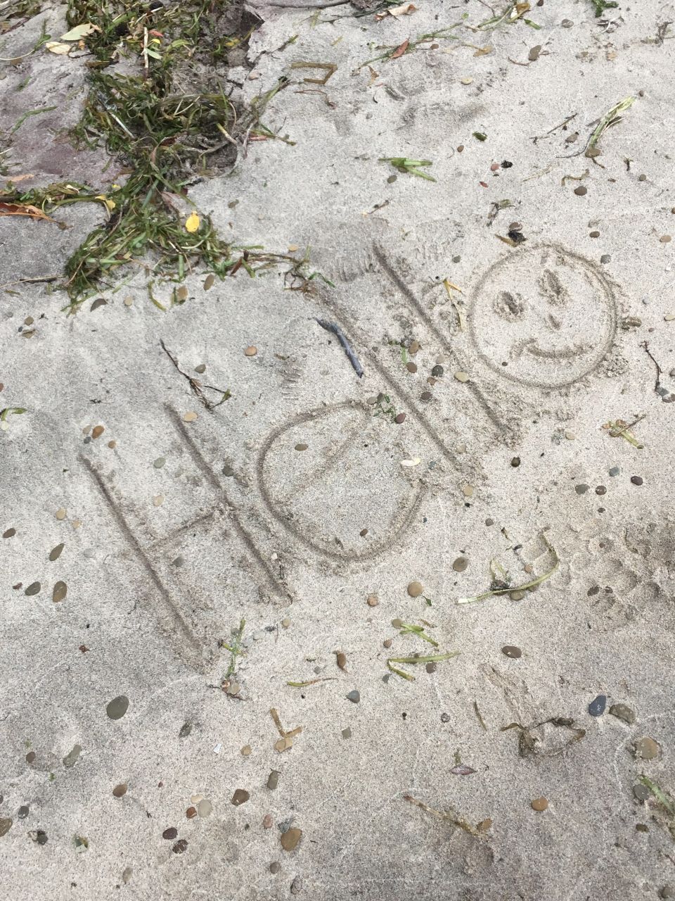 Sand writing