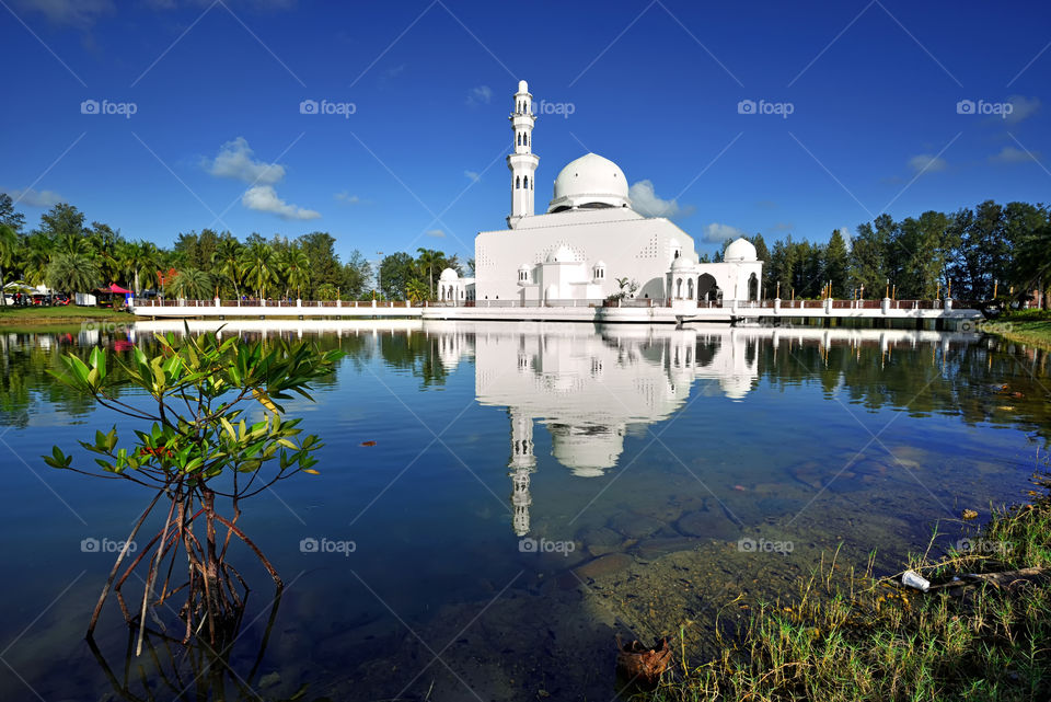 Floating mosque in Terengganu Malaysia