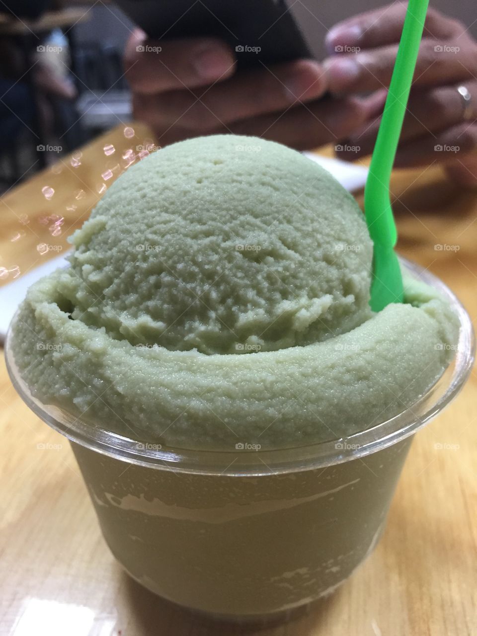 Green tea ice cream 