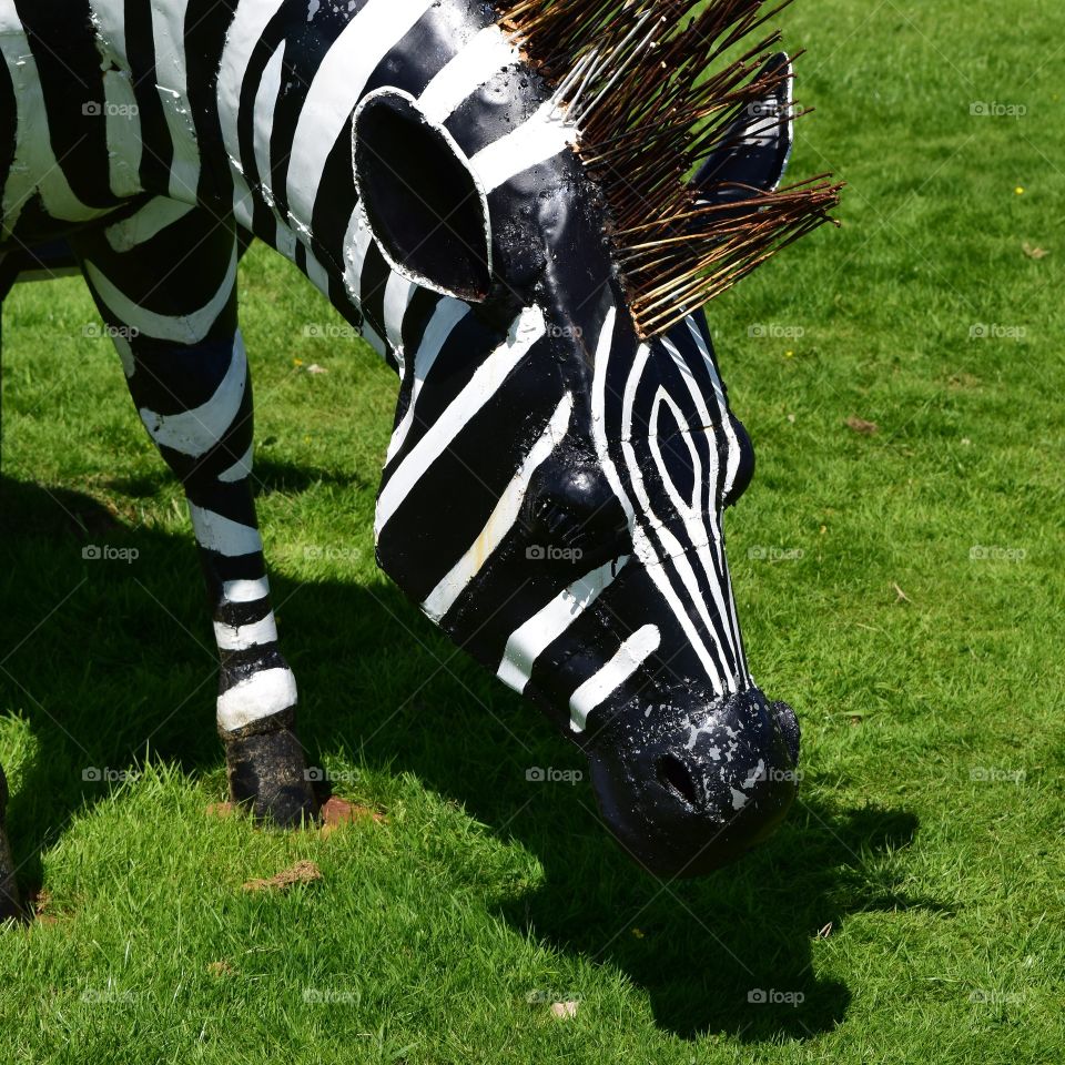 zebra sculpture