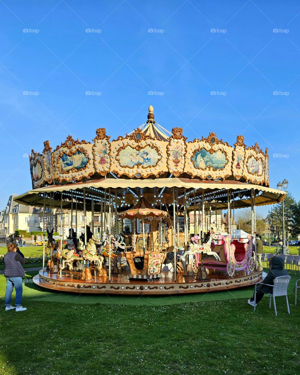 merry go round in Cabourg