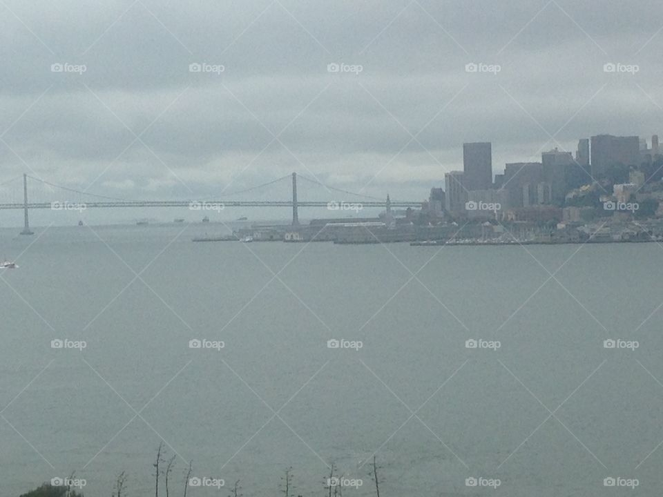 View of Golden Gate Bridge from Alcatraz 