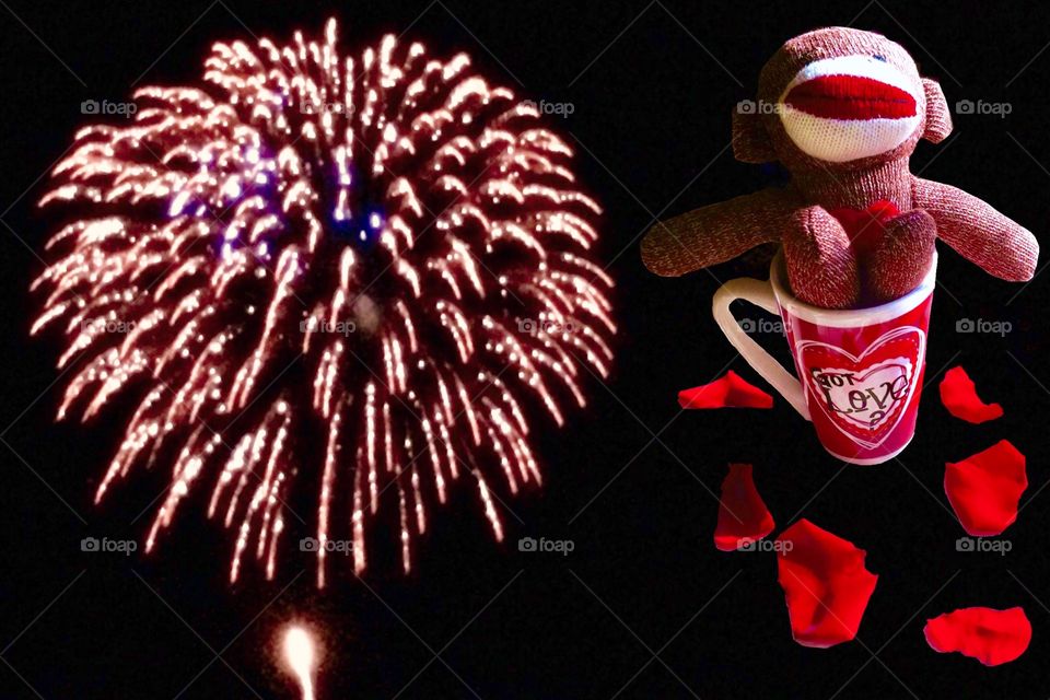 Fireworks love . Happy