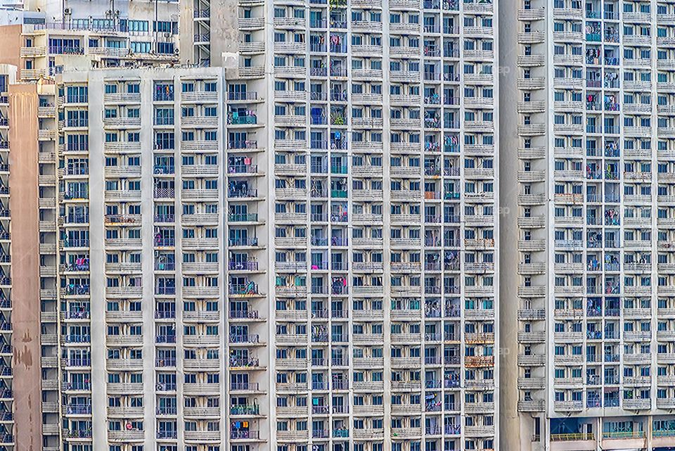 Beautiful skyscraper in front of blue sky background in Bangkok Thailand